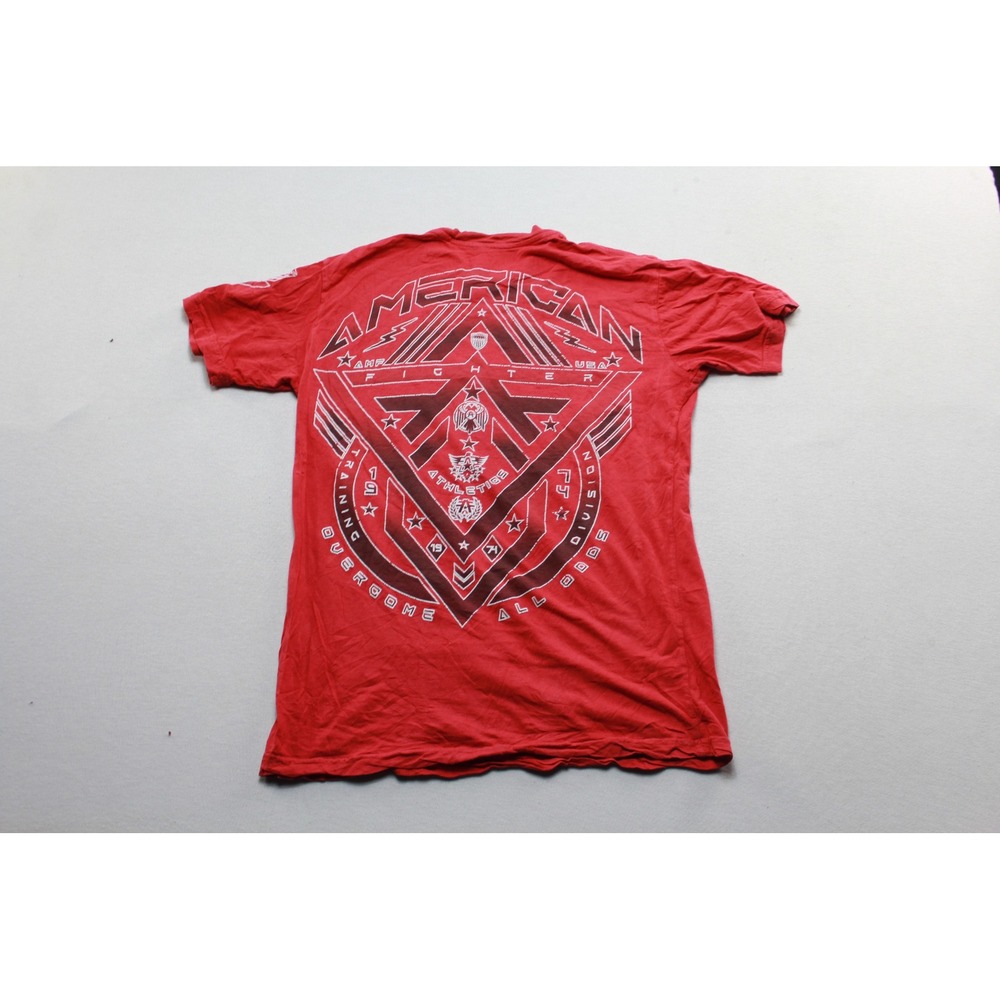 American Fighter T Shirt Mens Small Red Excellent Graphic Short Sleeve Tee